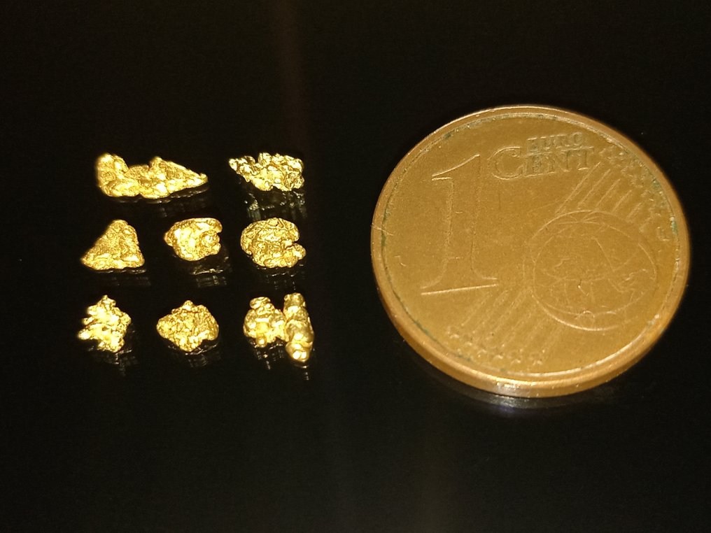 Λαμπερές χρυσές πετράδια - Yukon/Canada Ψήγματα- 0.5 g - (8) #4.3