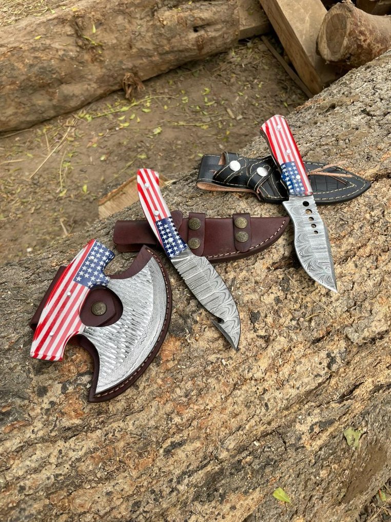 Kitchen knife - Slicing knife - Steel, Plastic, Leather - United States #1.0