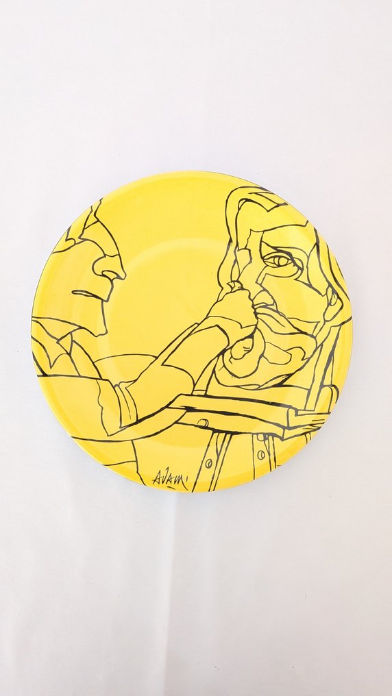 Valerio Adami (1935) - 盘子 - Media Italia - 瓷 - 朱塞佩·威尔第 #1.0