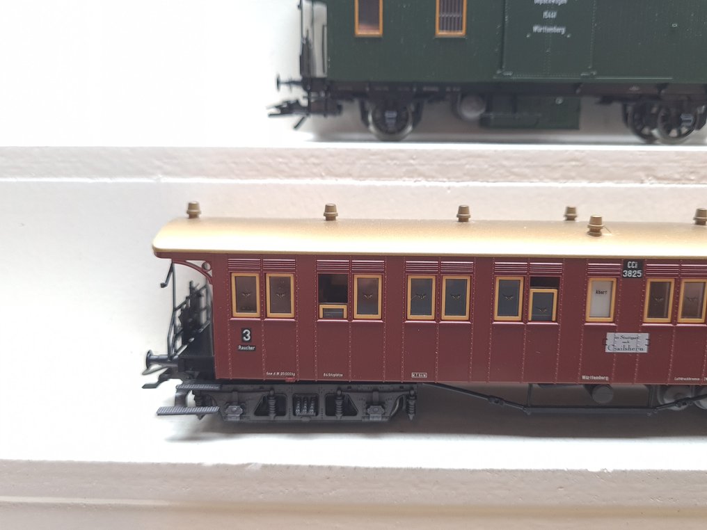Märklin H0 - 4212/4213/42131/42142 - 模型客運火車套裝 (4) - 4辆Württembergse高速列车边缘车厢 - K.W.St.E. #4.3