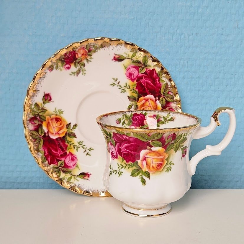 Royal Albert - 杯子和碟子 (6) - Old Country Roses - 精细骨瓷 - 女士尺寸套装，包括杯子和碟子 #2.1