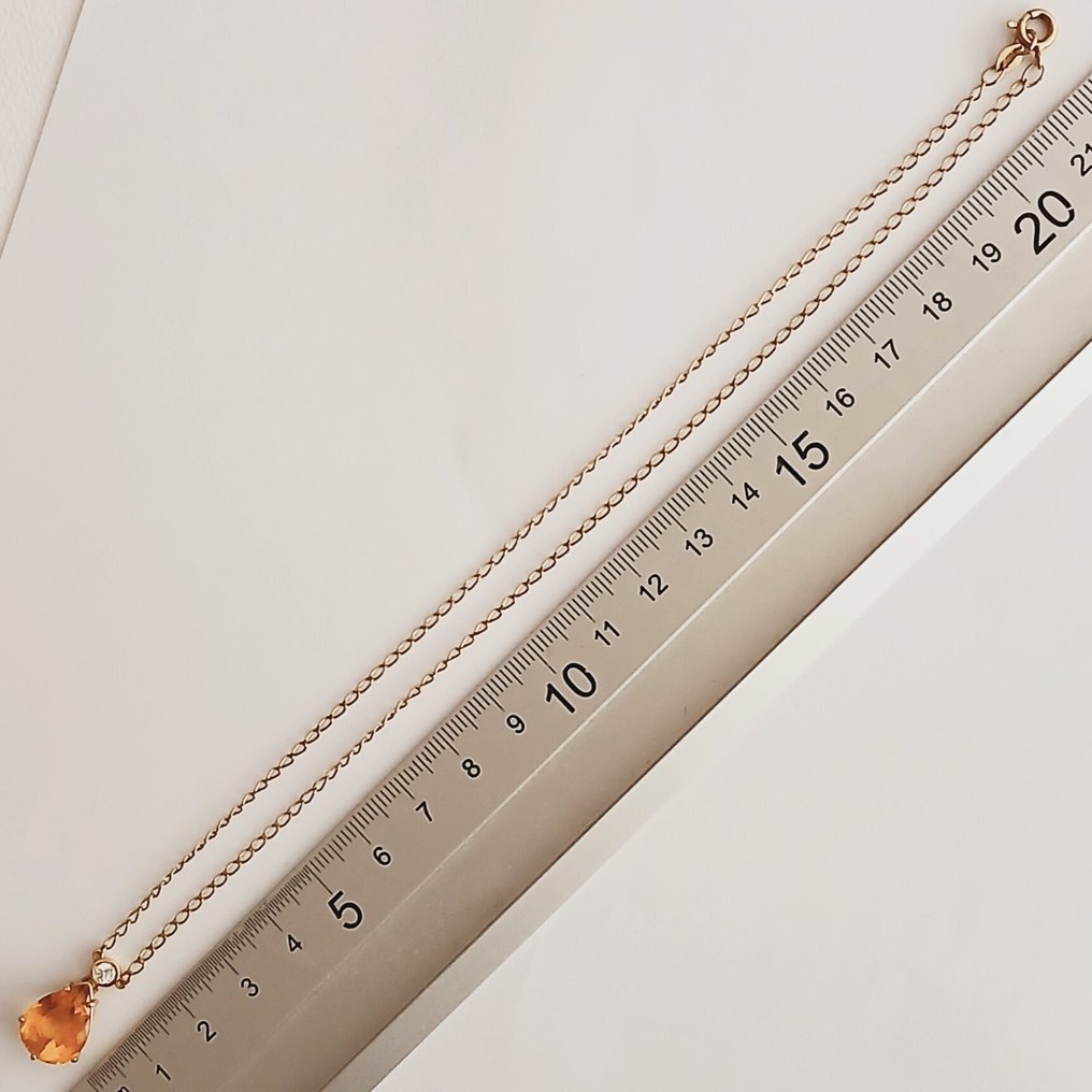 Colar com pingente - 18 K Ouro branco - 5.49ct. tw. Diamante (Natural) - Topázio #3.2