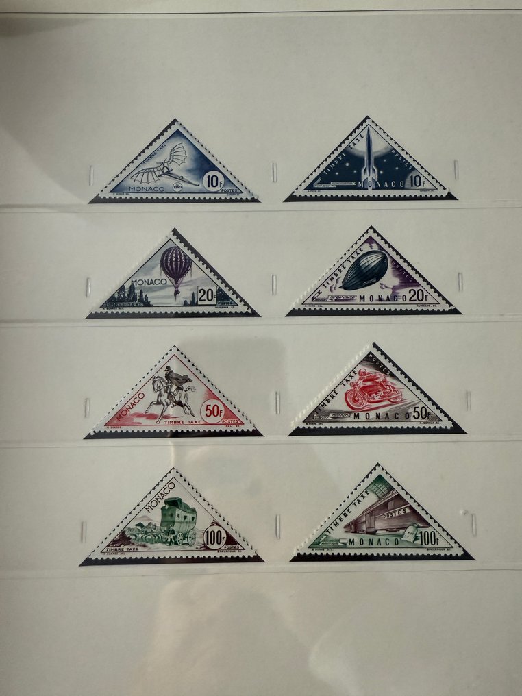 摩纳哥  - 摩纳哥 - Yvert 1/86 税票几乎完整，包括“Duval 10c marron”全新未使用品 ** - TB #4.3