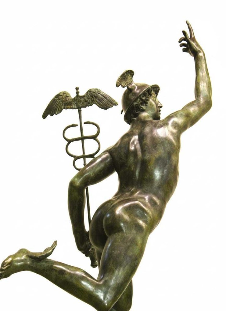 After Giambologna - Γλυπτό, Grande Mercurio - 190 cm - Μπρούντζος #1.0