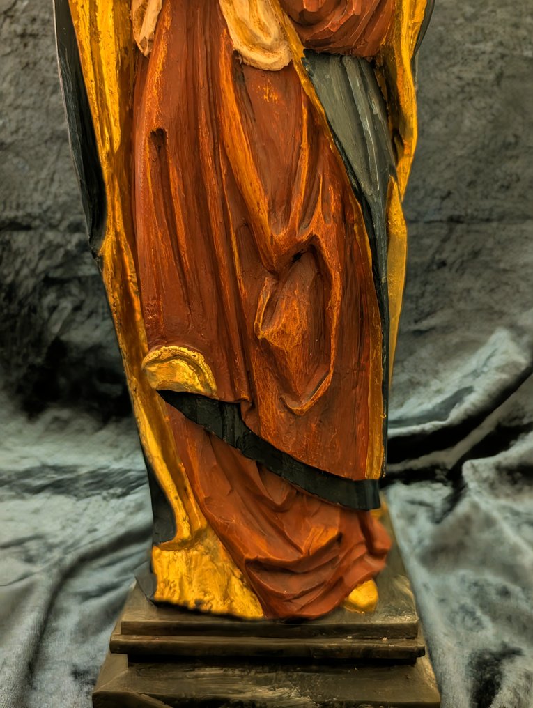 Skulptur, Madonna mit Kind - 36 cm - Limeträ #2.1