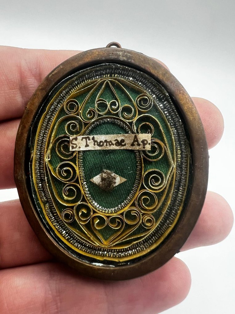  圣骨箱 - 黄铜色, 金色的卡蒂略, 玻璃 - XX 世纪 - 圣托马索使徒  #2.1