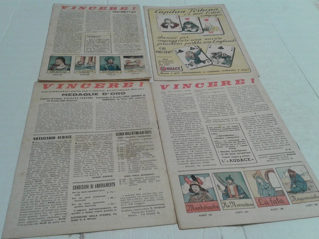 Furio Almirante nn. 390-400-401-414 - Audace - 4 Comic - 1942 #3.2