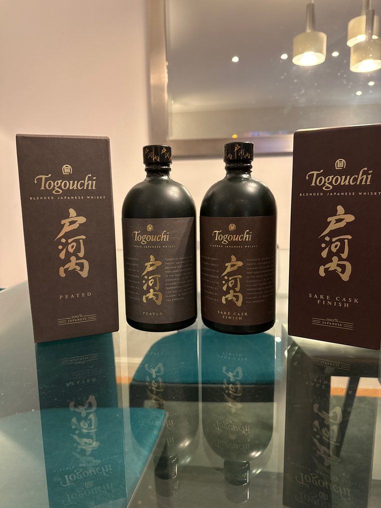 Togouchi Kiwami, Single Malt, Peated, Sake Cask, 15yo & Pure Malt - 70 cl - 6 flaskor #3.2