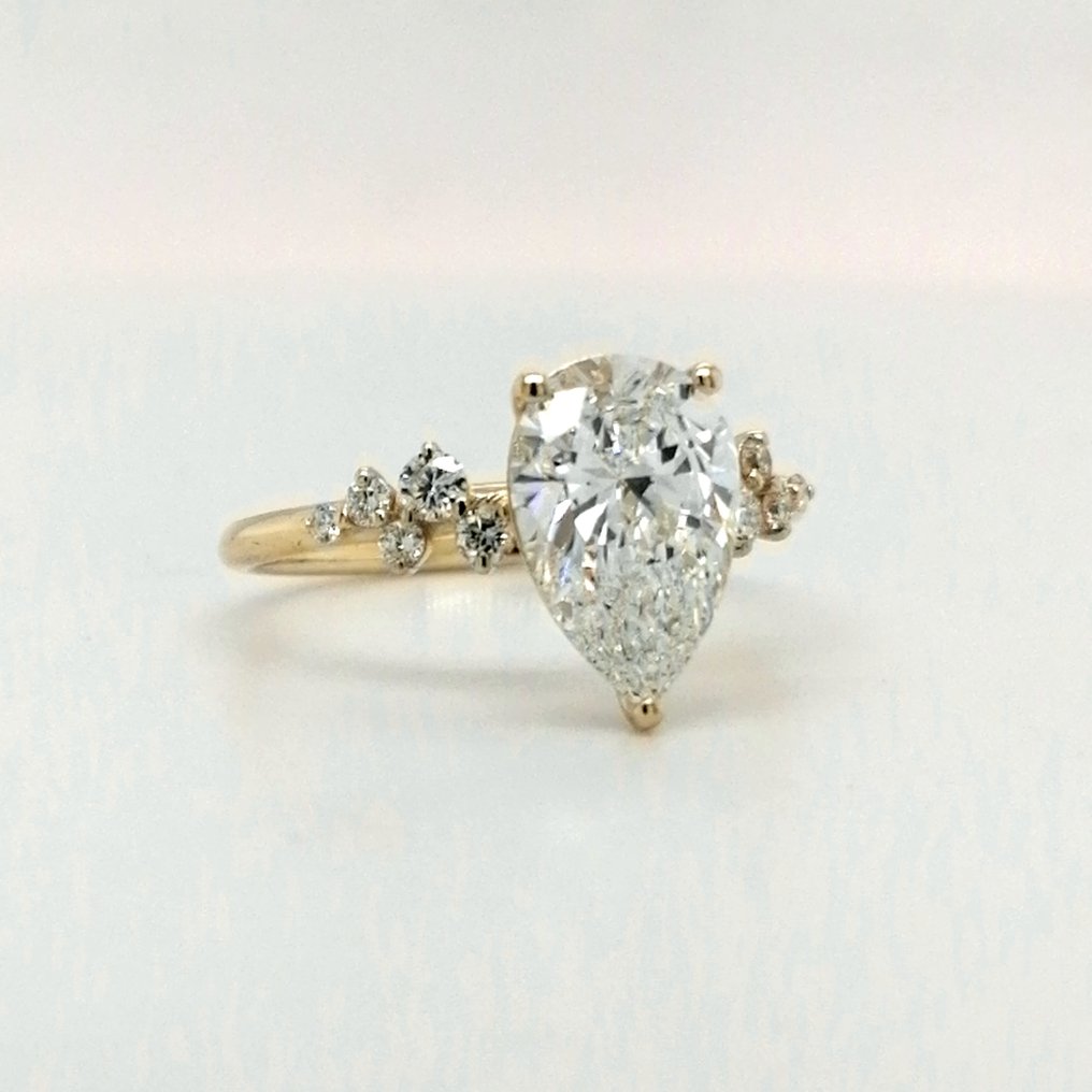 没有保留价 - 戒指 - 14K包金 黄金 -  2.11ct. tw. 钻石 (实验室培育) - 钻石 #3.2