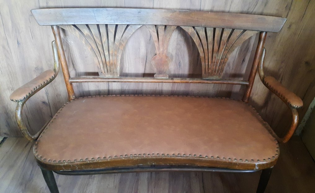 Thonet - Sofa (3) - Drewno, Skóra #4.3