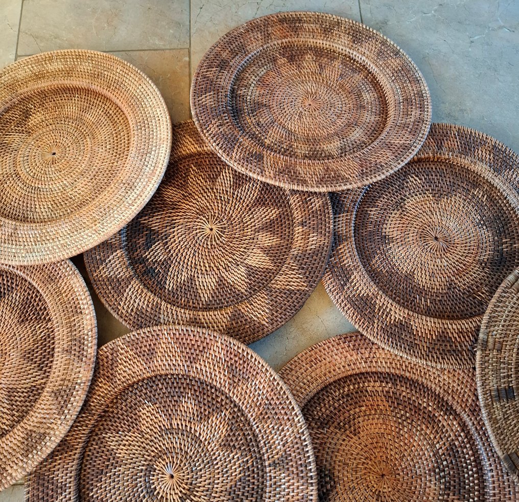 充电器板 (8) - 藤, 竹 - Onderborden-Wandbord. #2.1