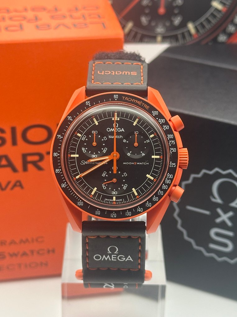 Omega x Swatch - Moonswatch - Mission on Earth - Lava - Ingen mindstepris - SO33O100 - Unisex - 2020+ #1.0