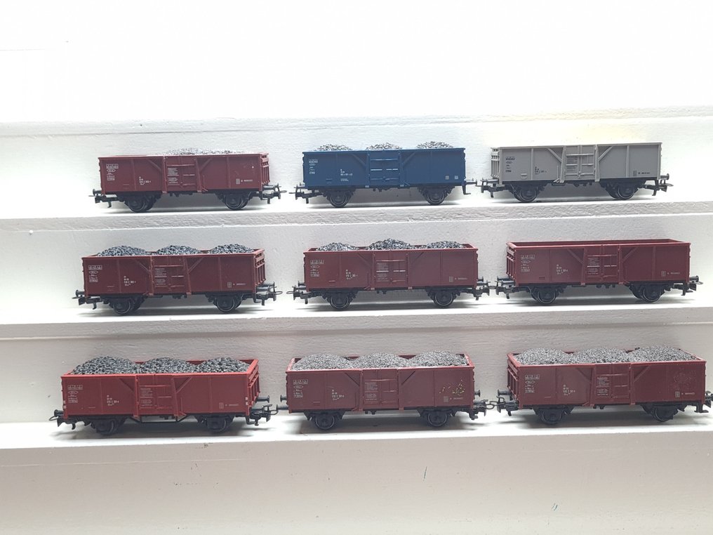 Märklin H0 - 模型貨運火車 (9) - 9辆煤车载货 - DB #1.0