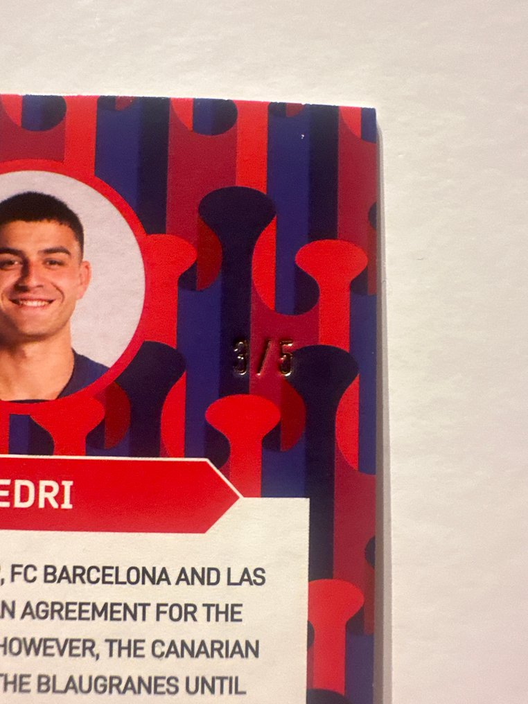 2024/25 Eleven Card La Liga Pedri /5 Parallelkort - 1 Card - Glimrende (EX) #2.1
