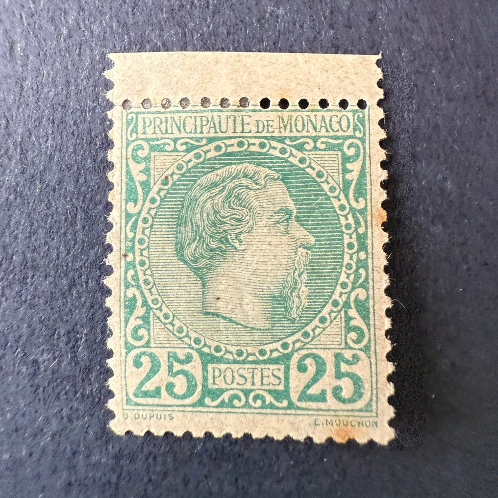 摩納哥  - 摩纳哥 - Yvert 6 '查尔斯三世' 全新* - 估价1020欧元 #1.0