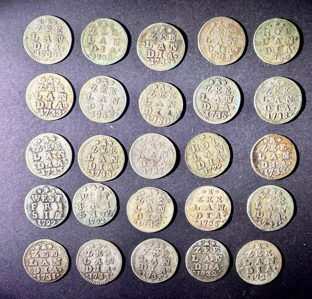 Paesi Bassi. 2 Stuiver Lot of 25 coins  (Senza prezzo di riserva) #1.0