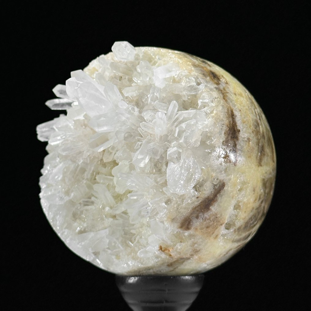 无底价——一对美丽的石英水晶与缟玛瑙 定制支架上的球体- 2800 g #4.3