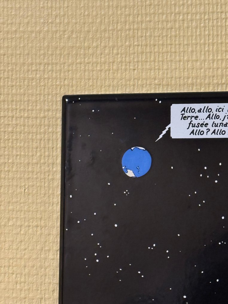 Tintin - Lune - 1 emailleret plade #1.0
