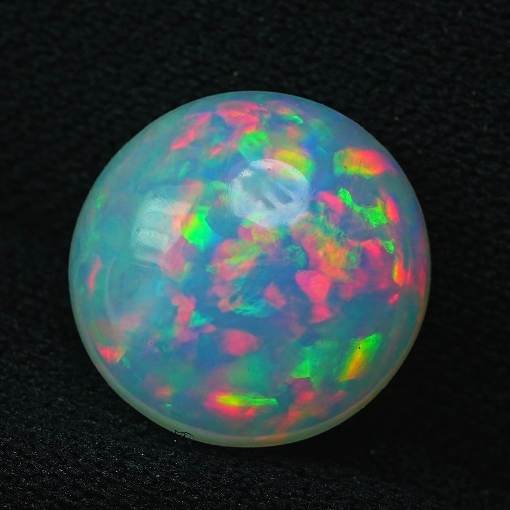 Zonder minimumprijs Wit Opaal - 5.11 ct - nternational Colored Gemstone Association (ICA GemLab) - Fire Pattern #1.0