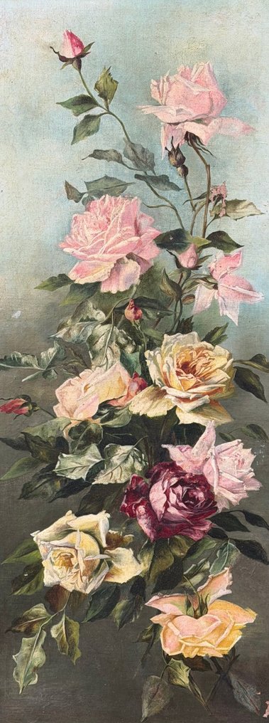 École italienne (XX) - Roses still life #1.0