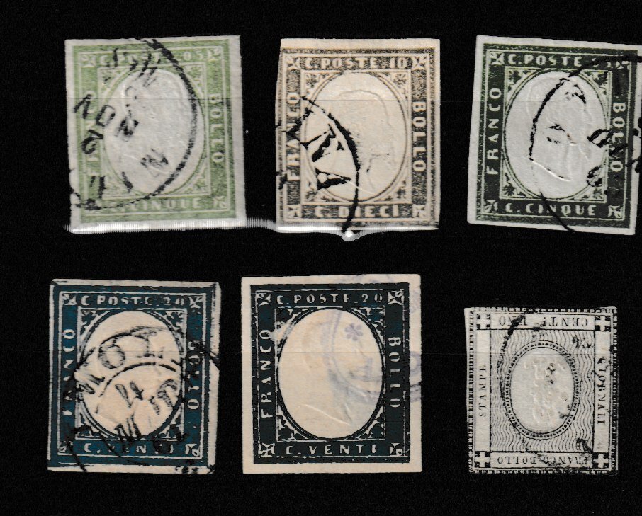 意大利古國 1855/1863 - 老式经典款,产地:SARDINIA、SARDEGNA,37件 - Sassone between 13 - 20 #3.2