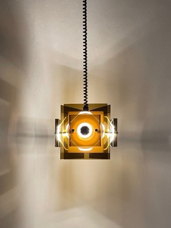 Herda - Lampada a sospensione - L'era spaziale degli anni '70 - Perspex #1.0