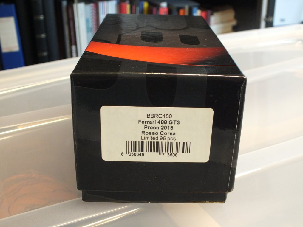 BBR 1:43 - Voiture de course miniature - Ferrari 488 GT3 - Press 2015 Rosso Corsa Limitée 96 pièces #1.0