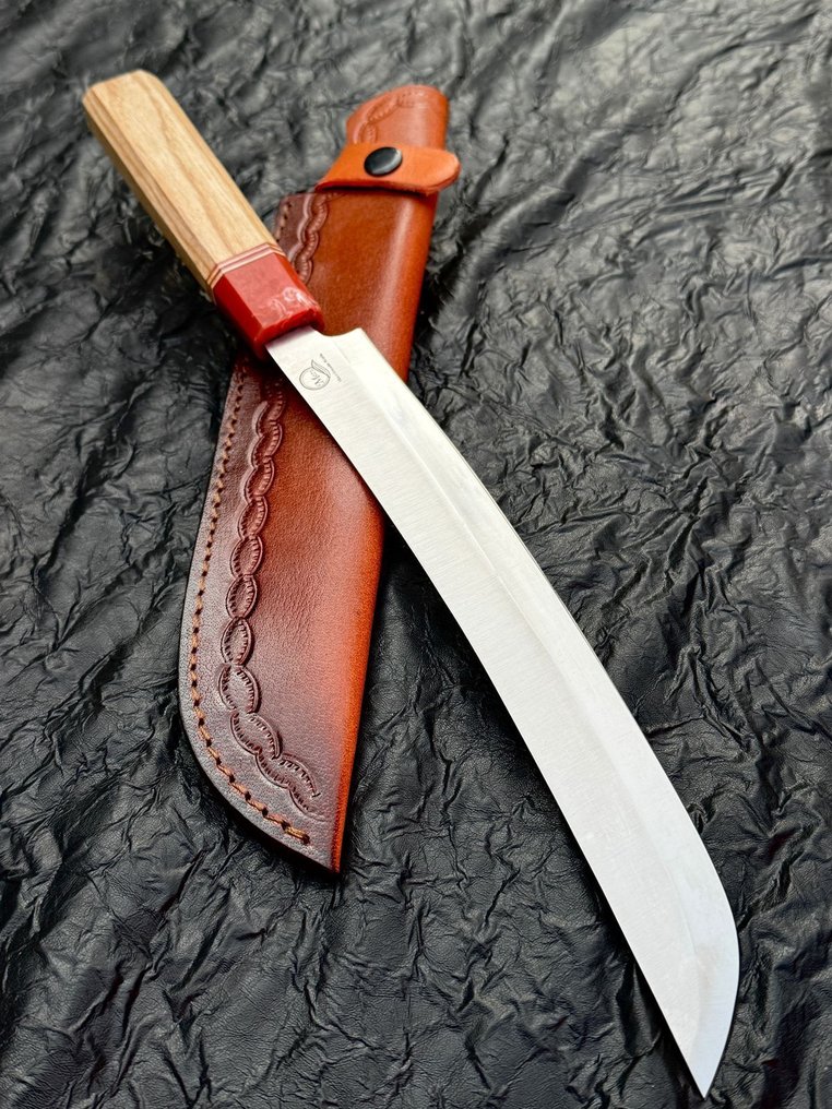 Küchenmesser -  Küchenmesser - 12C27 Edelstahl Kochmesser Handgefertigt Schmiedemesser, Naturholz ASH, Risen - Holz - Asien #3.2