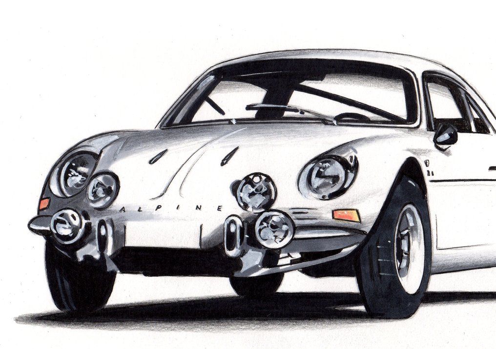 rysunek oryginalny - Alpine - Alpine A110 - Baes gerald - 2021 #2.1