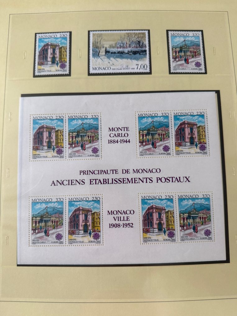 摩納哥  - 摩纳哥 - 完整年份“1990/1994”在九个 ** - TB #3.2