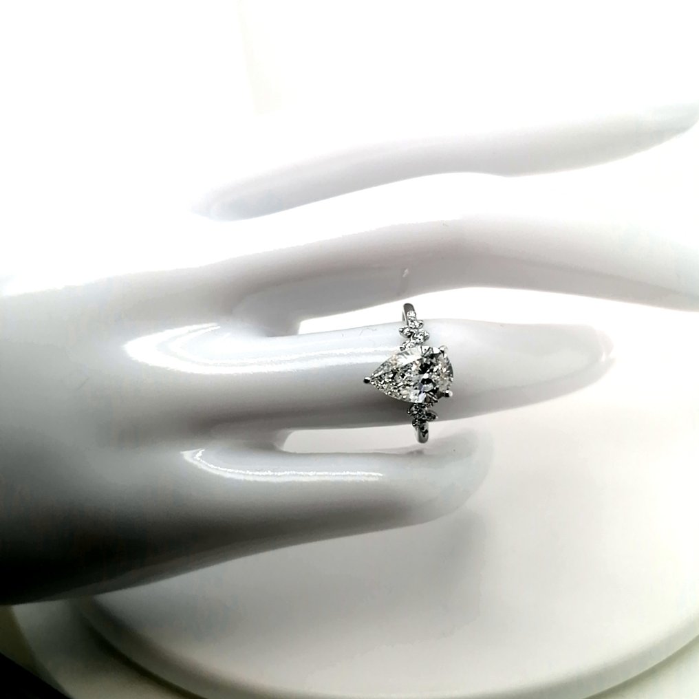 Zonder minimumprijs - Ring - 14 karaat Witgoud - 2.10ct. tw. Diamant (Lab-grown) - Diamant #2.1