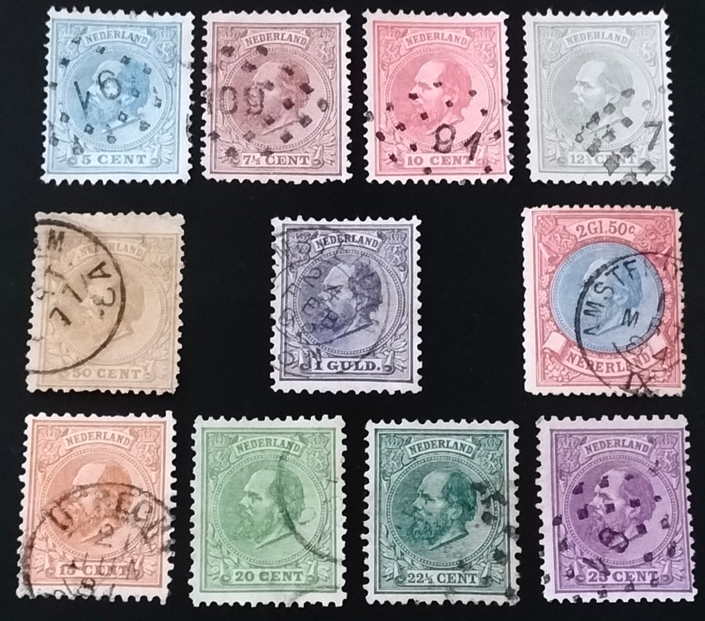 Pays-Bas 1872/1888 - Willem 3 émission 5 - Nvph 19 - 29 #1.0