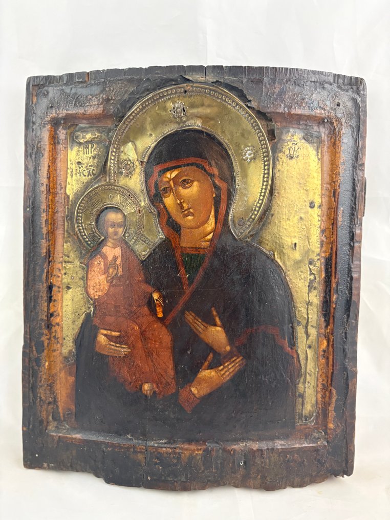 Ikon - Guds Moder med Tre hænder - Træ #1.0