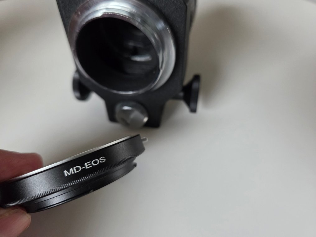 Minolta MC Macro Rokkor-QF 3.5/50mm + balg + adapter MD-EOS | Φακός bellow #1.0