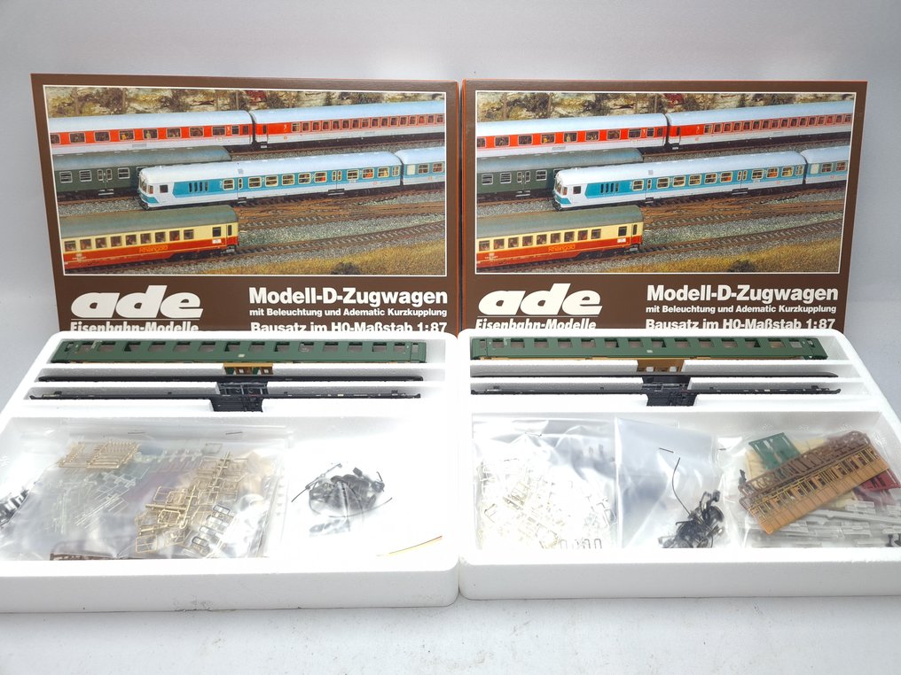 ADE H0轨 - 330104/8, 330104/68 - 模型火车客运车厢 (2) - 2个 D-rijtuigen - DB #3.2
