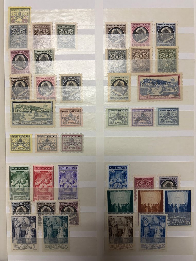 梵蒂冈城  - 贝拉收藏品MN**和一些MLH*航空邮票、邮票、便签和册子。品质极佳。 #1.0