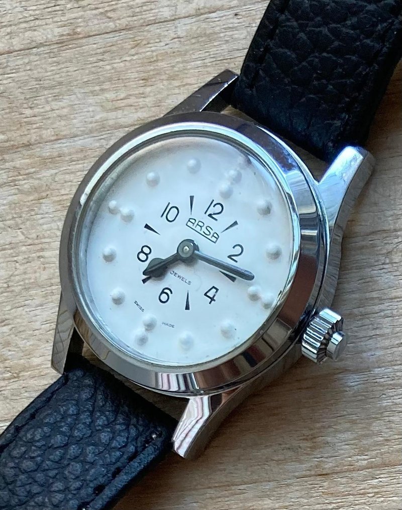 Arsa - Braille - verre hublot ouvrable - mouvement suisse - Ingen mindstepris - Kvinder - 1970-1979  #2.1