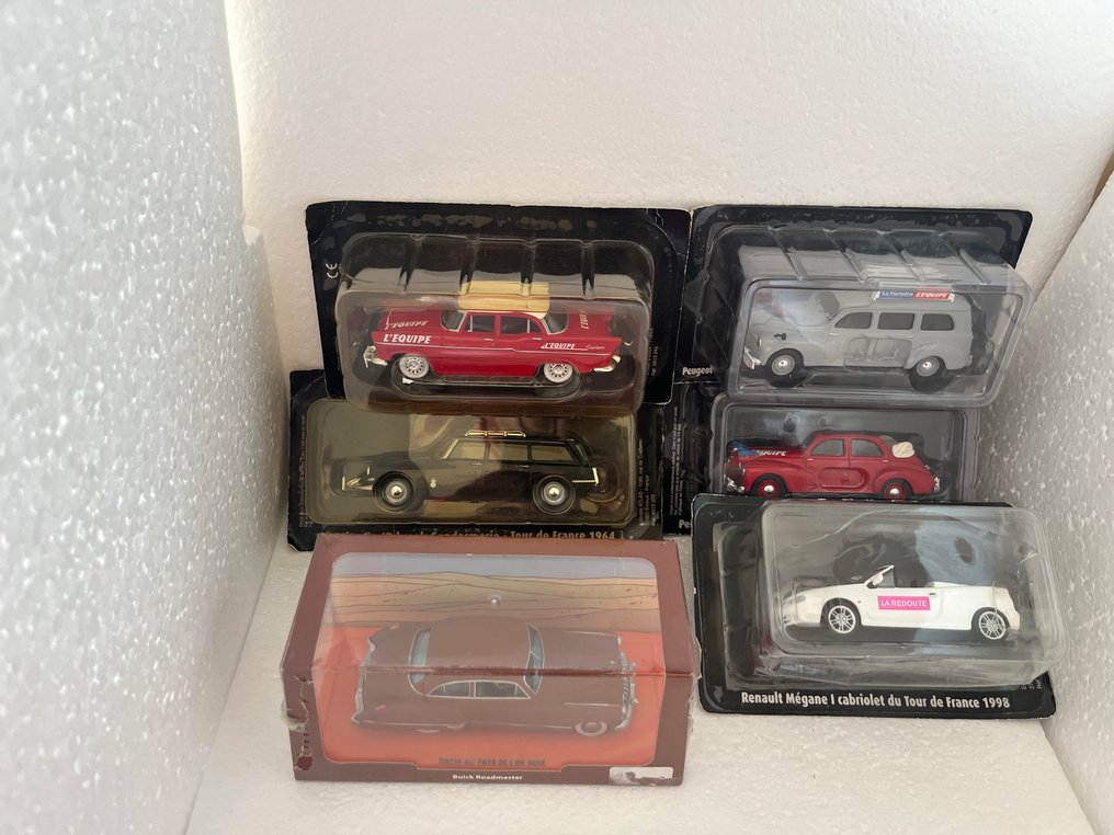 Altaya 1:43 - 模型車  (6) - Vari modelli Tour de France: Renault Mégane cabriolet 1998; Simca Chambord 1959; Peugeot 203 - 环法自行车赛 #1.0