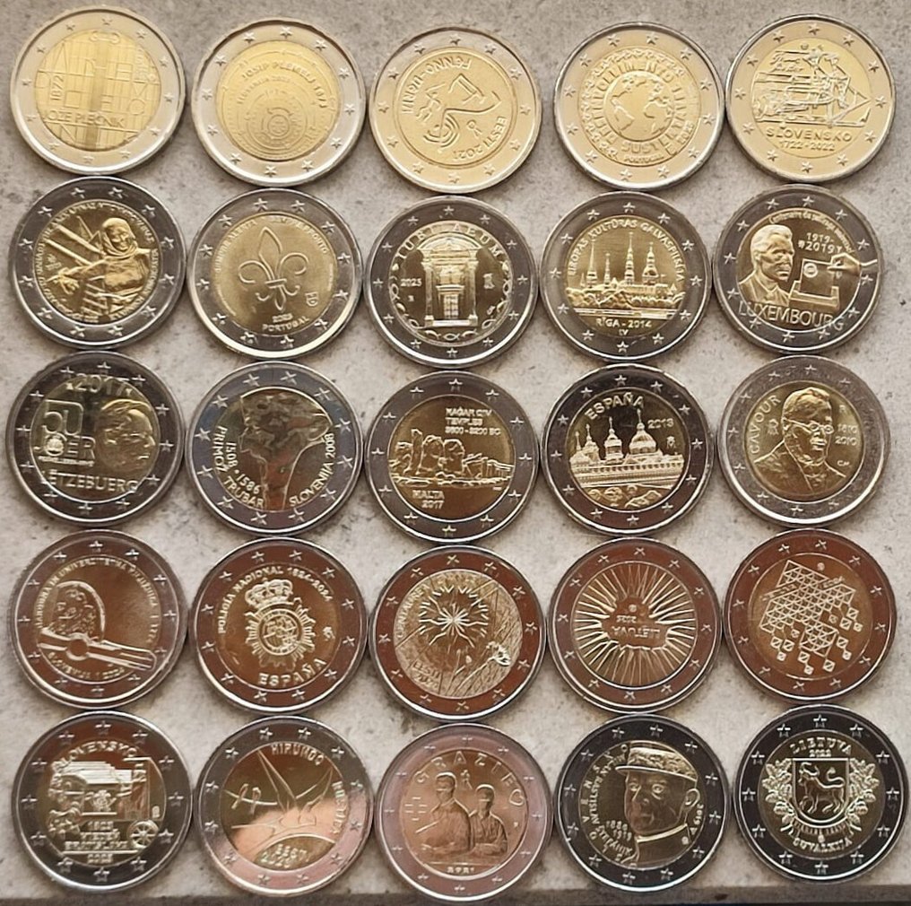 Europa. 2 Euro 2010/2025 (25 moedas) (Bez ceny minimalnej
) #1.0