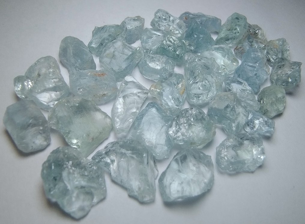 100 cts - naturlig krystallakvamarin Grov- 20 g #4.3