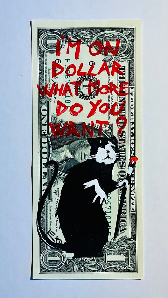 Lex (1979) - Banksy Rat “ I’m on Dollar “ Dollar Bill #1.0