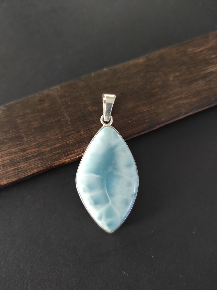 Pas de réserve - Larimar - Pendentif en argent 925 - Hauteur : 0.5 cm - Largeur : 2 cm- 10 g - (1) #3.2
