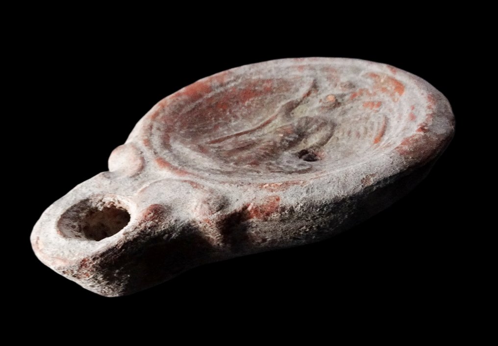 Ancient Roman Decorative oil lamp - Winged Victory - 1st century BC #3.2