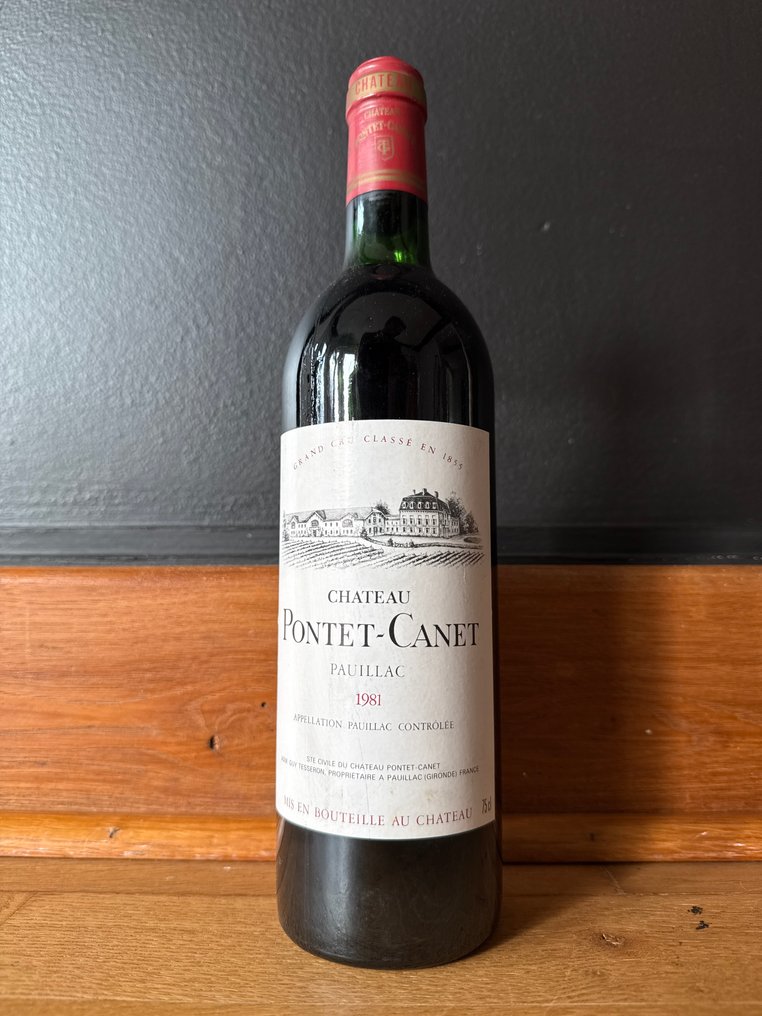 1981 Château Pontet Canet - Bordeaux, Pauillac 5ème Grand Cru Classé - 1 Bottle (0.75L) #1.0