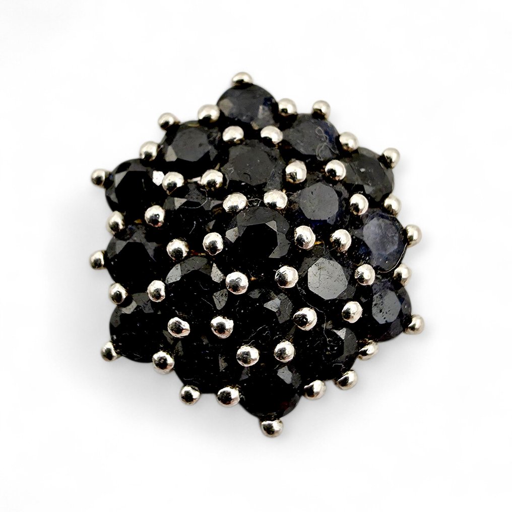 Ingen mindstepris - Smykkesæt med 2 dele Sølv - Safir (Certificeret) #3.2