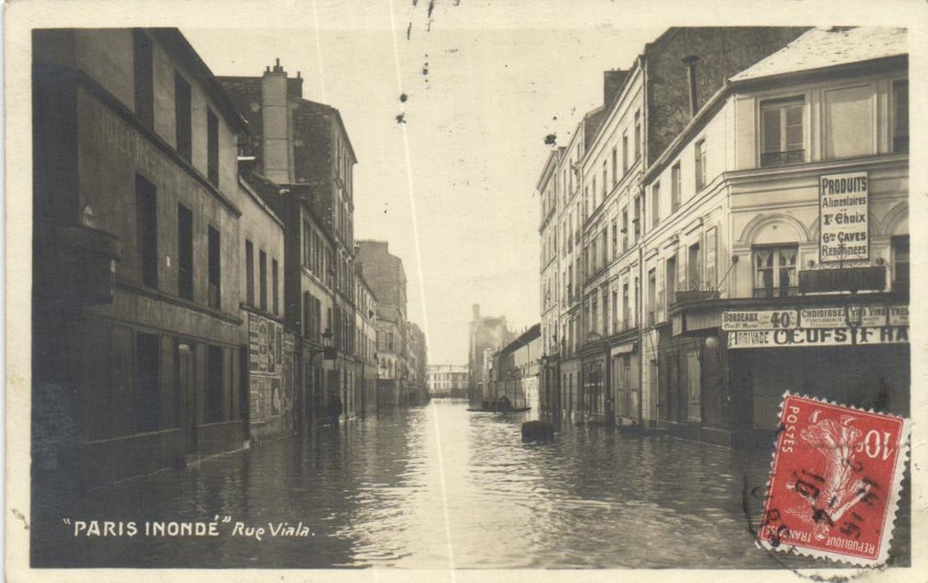 法国 - 巴黎1910年洪水——包括明信片和生动的场景 - 明信片 (69) - 1910-1910 #2.1