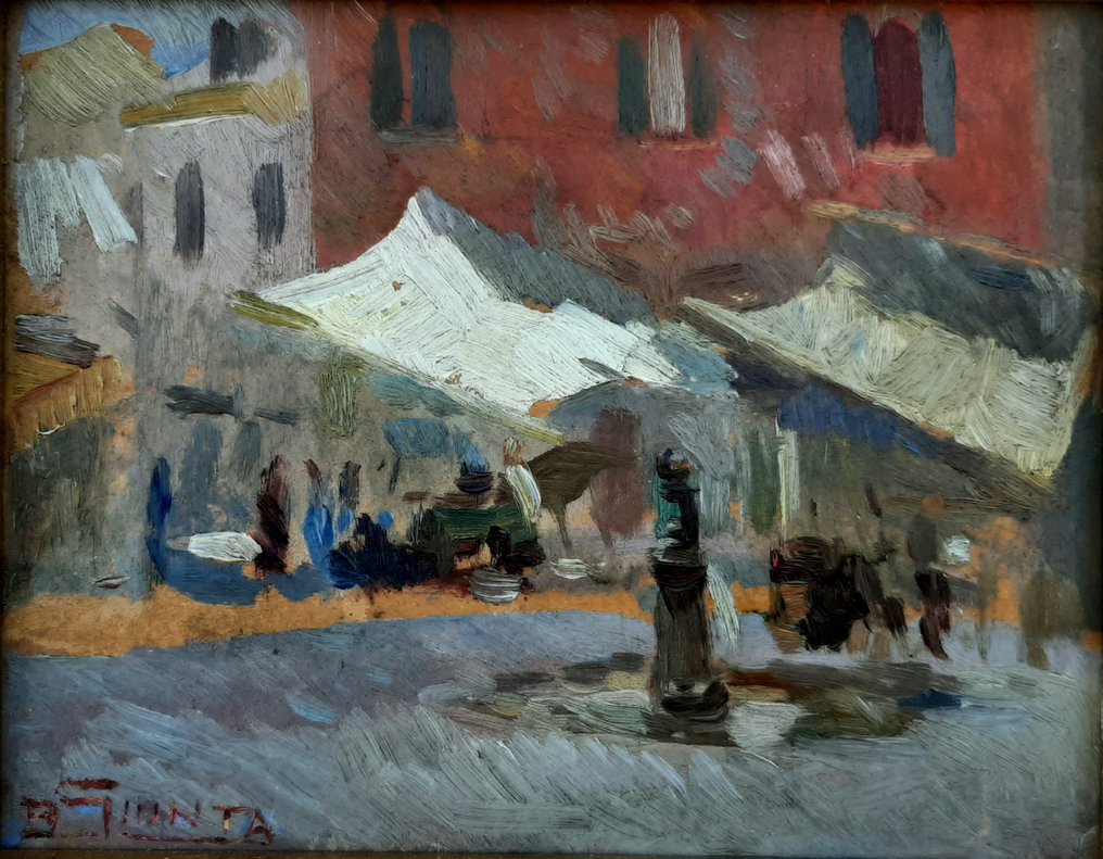 Bruno Giunta (XX) - Venezia, Scena di Mercato #1.0