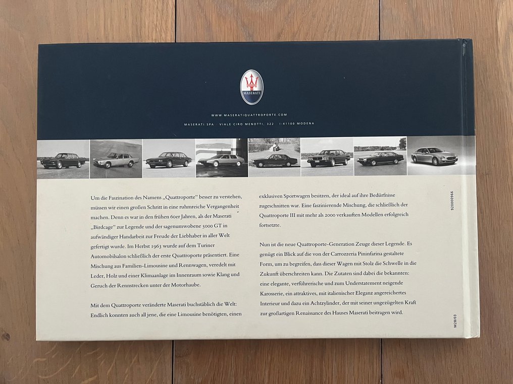 Jürgen Lewandowski; Ermanno Cozza - Maserati Quattroporte, Die Geschichte (M28/03) - 2003 #2.1