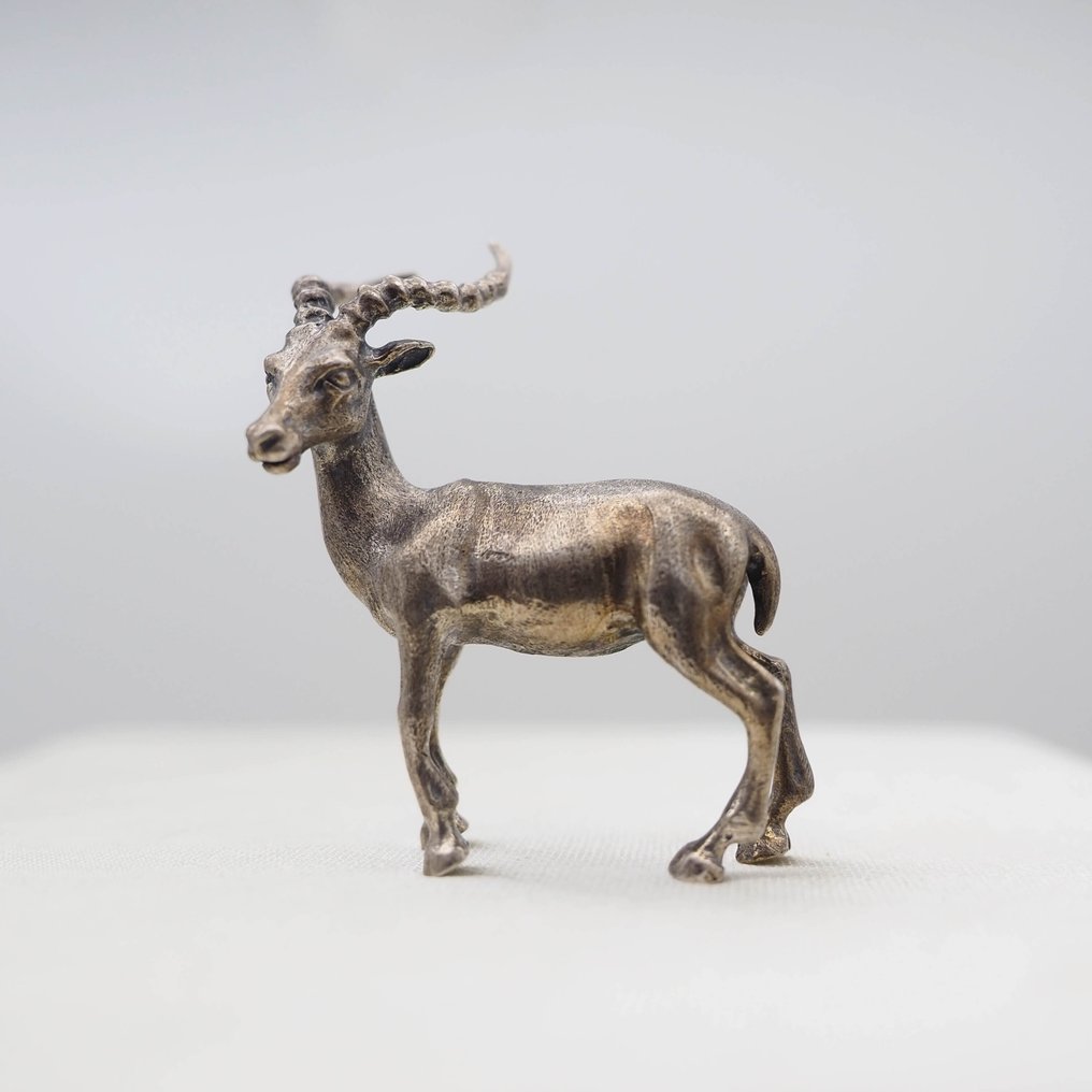 Miniatuur figuur - Antilope in argento - .800 zilver #1.0