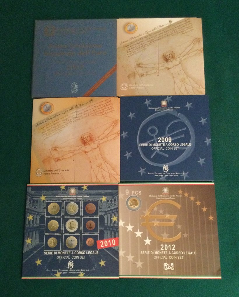 Italia. Year Set (BU) 2002/2012 (6 sets)  (Sin precio de reserva) #1.0